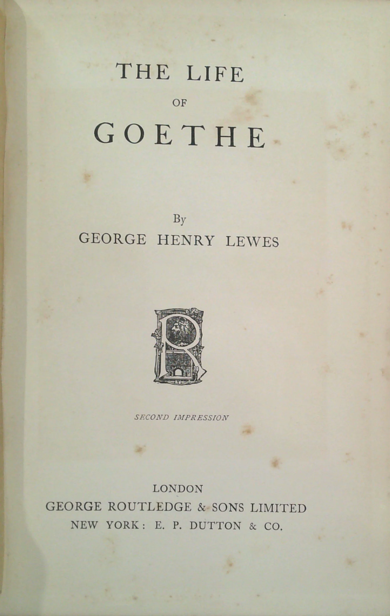 The Life of Goethe