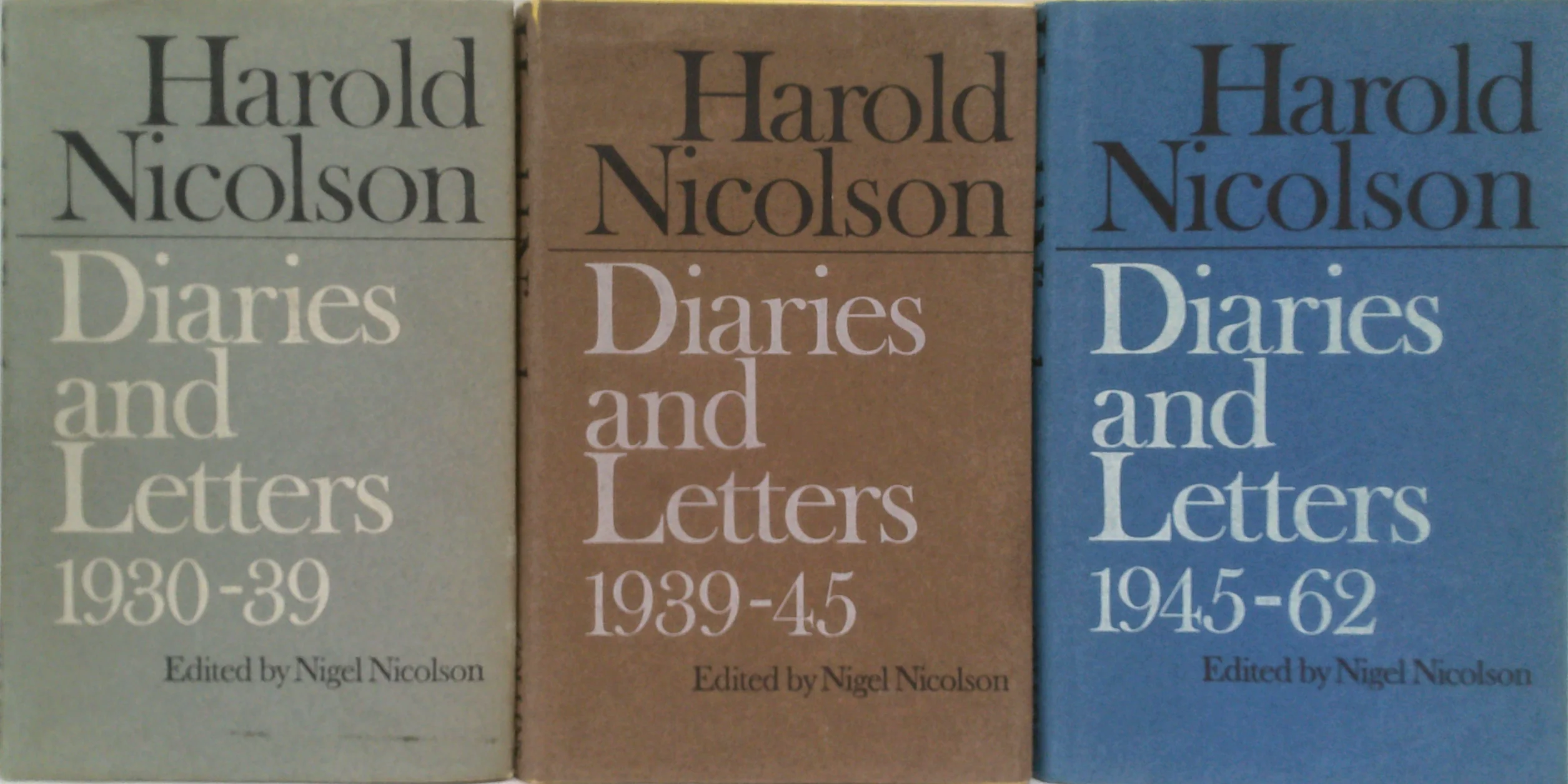 Diaries And Letters: 1930-39, 1939-45, 1945-62