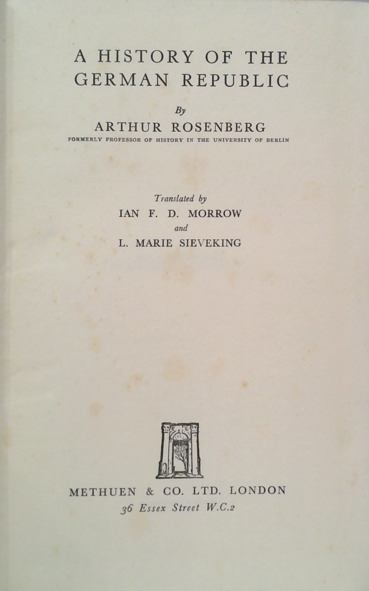 A History Of The German Republic - Image 2