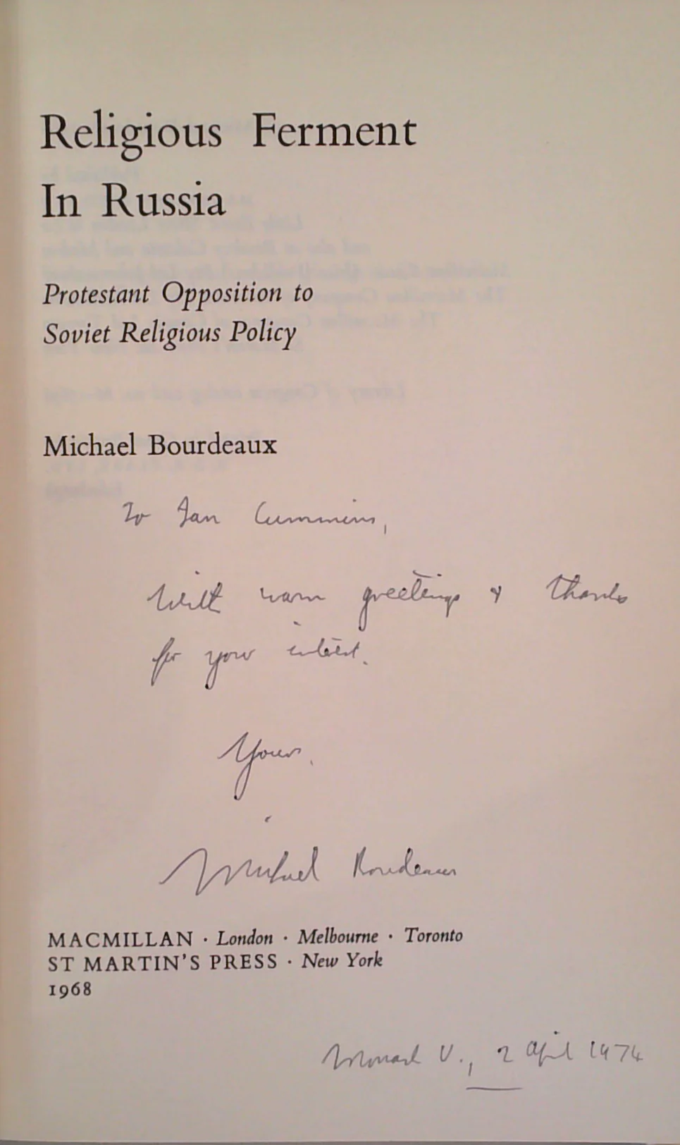 Religious Ferment In Russia: Protestant Opposition To Soviet Religious Policy [signed] - Image 2