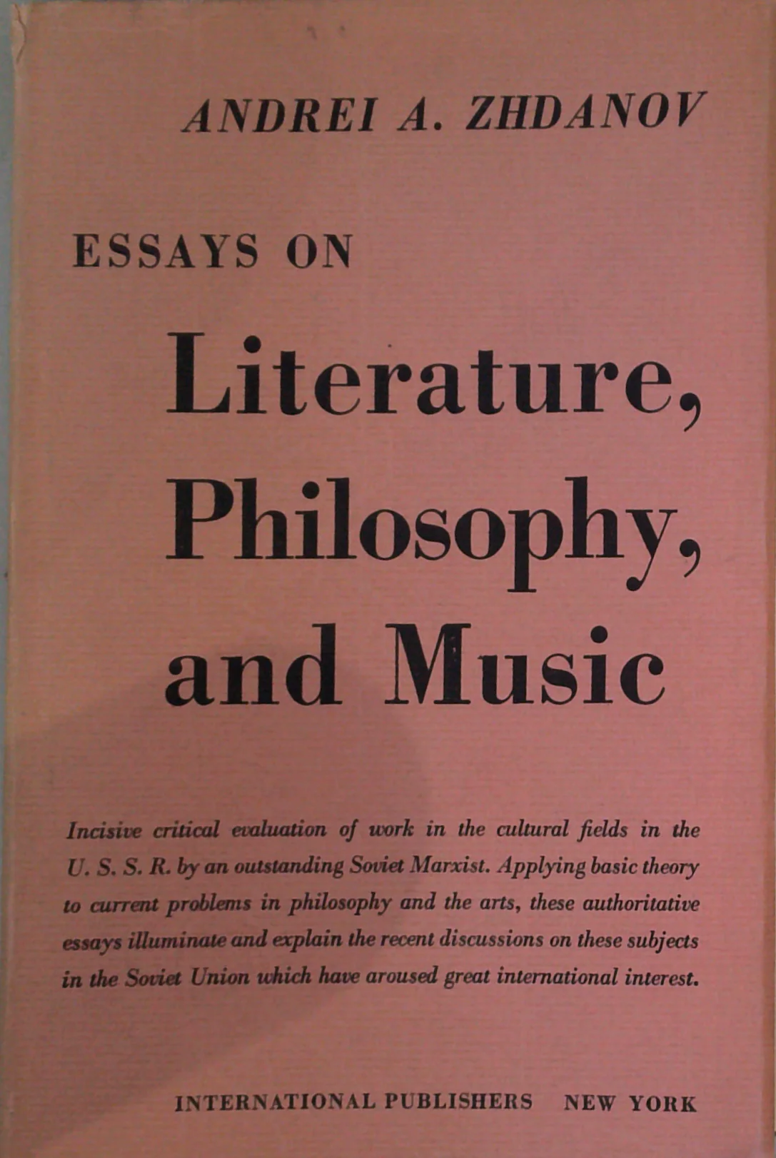 Essays On Literature, Philosophy, And Music