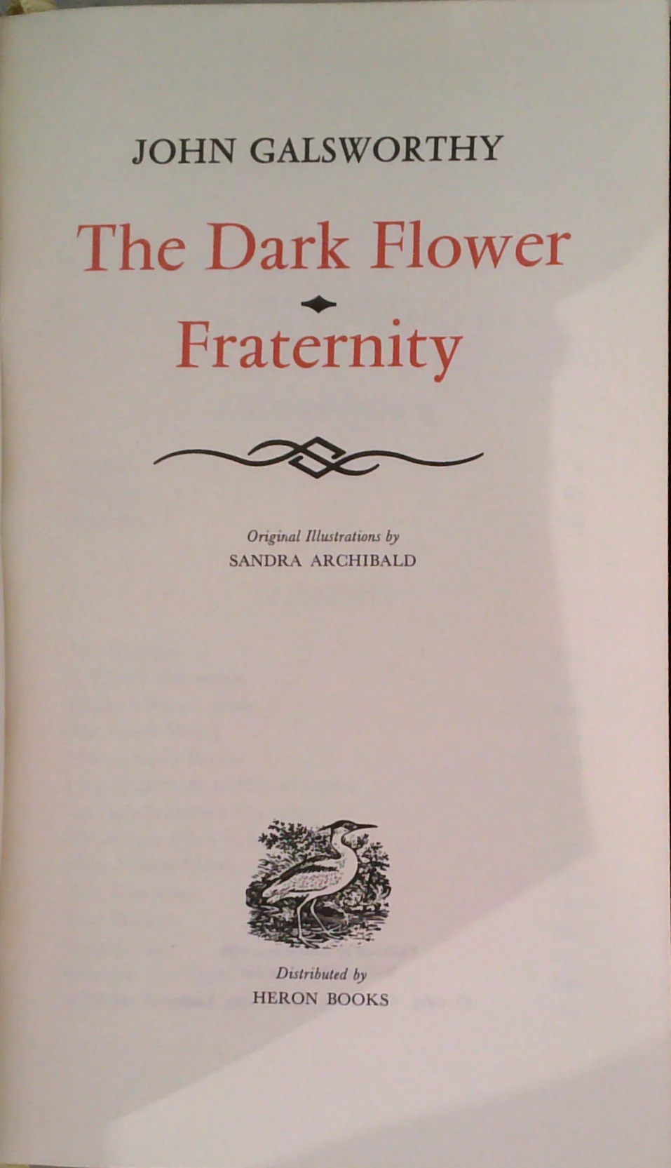 The Dark Flower; Fraternity