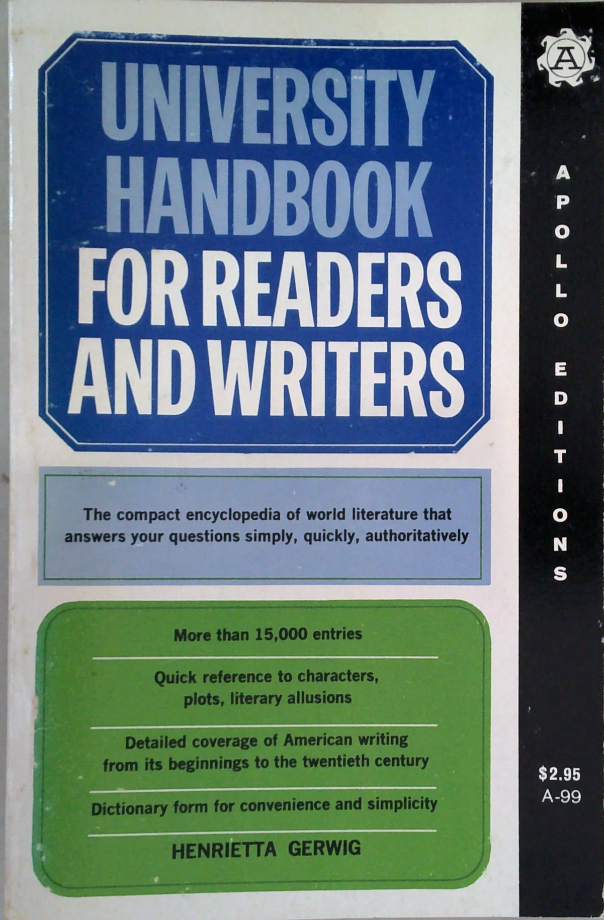 University Handbook For Readers And Writers