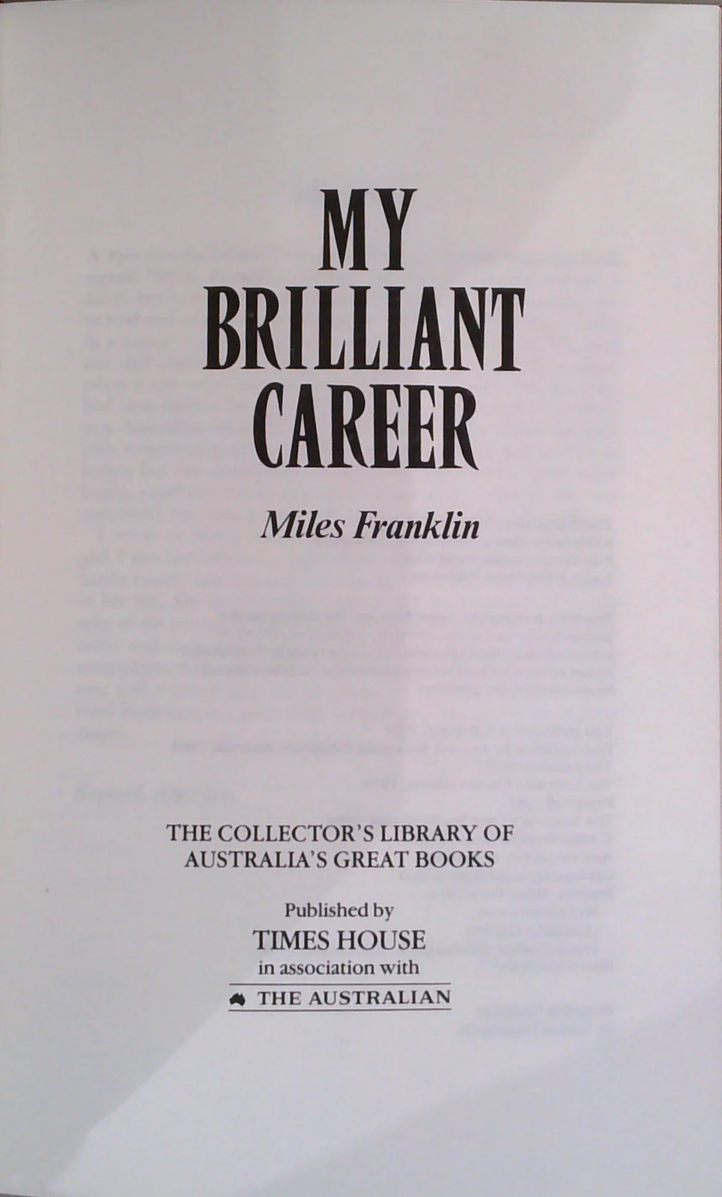 My Brilliant Career