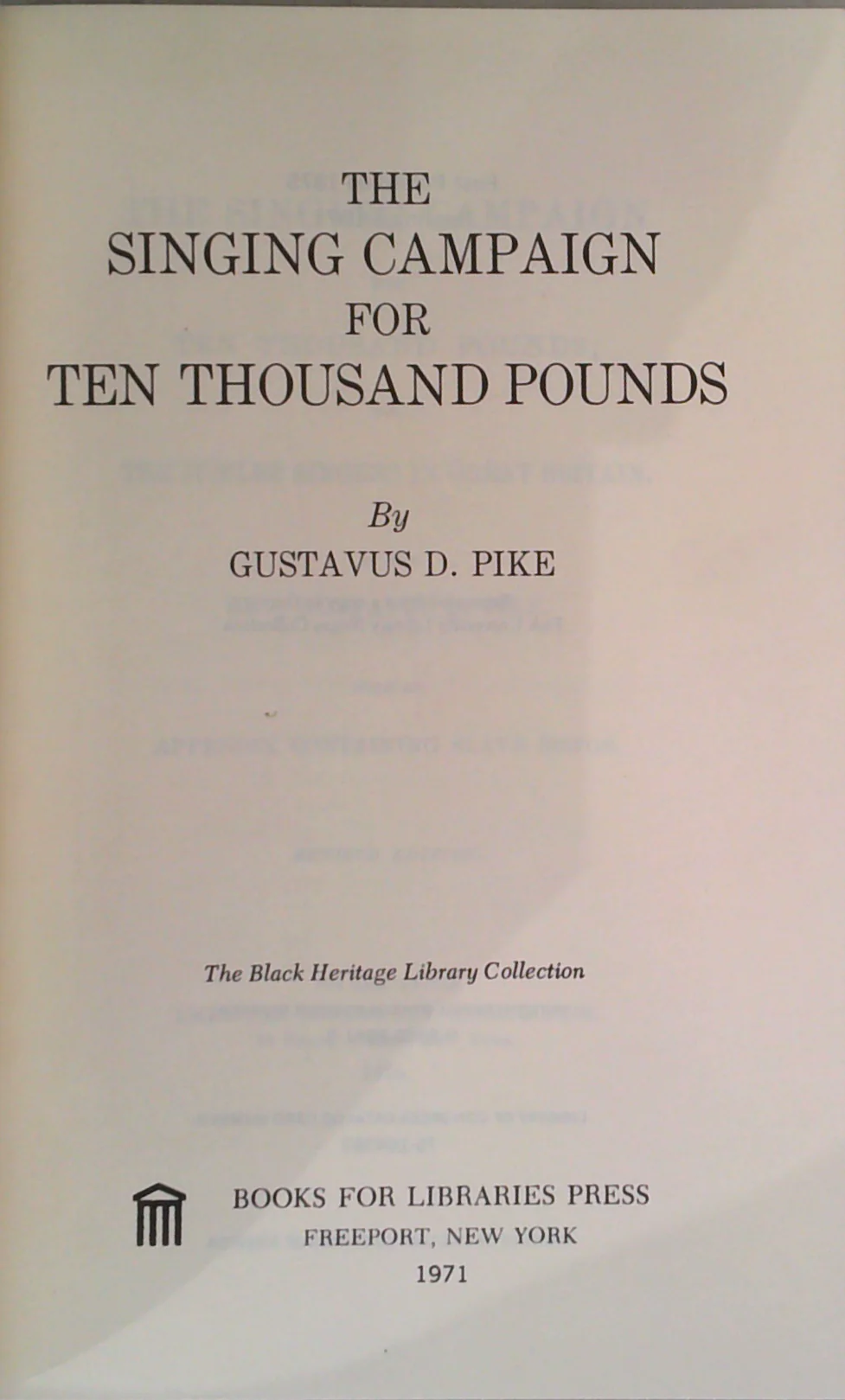 The Singing Campaign For Ten Thousand Pounds