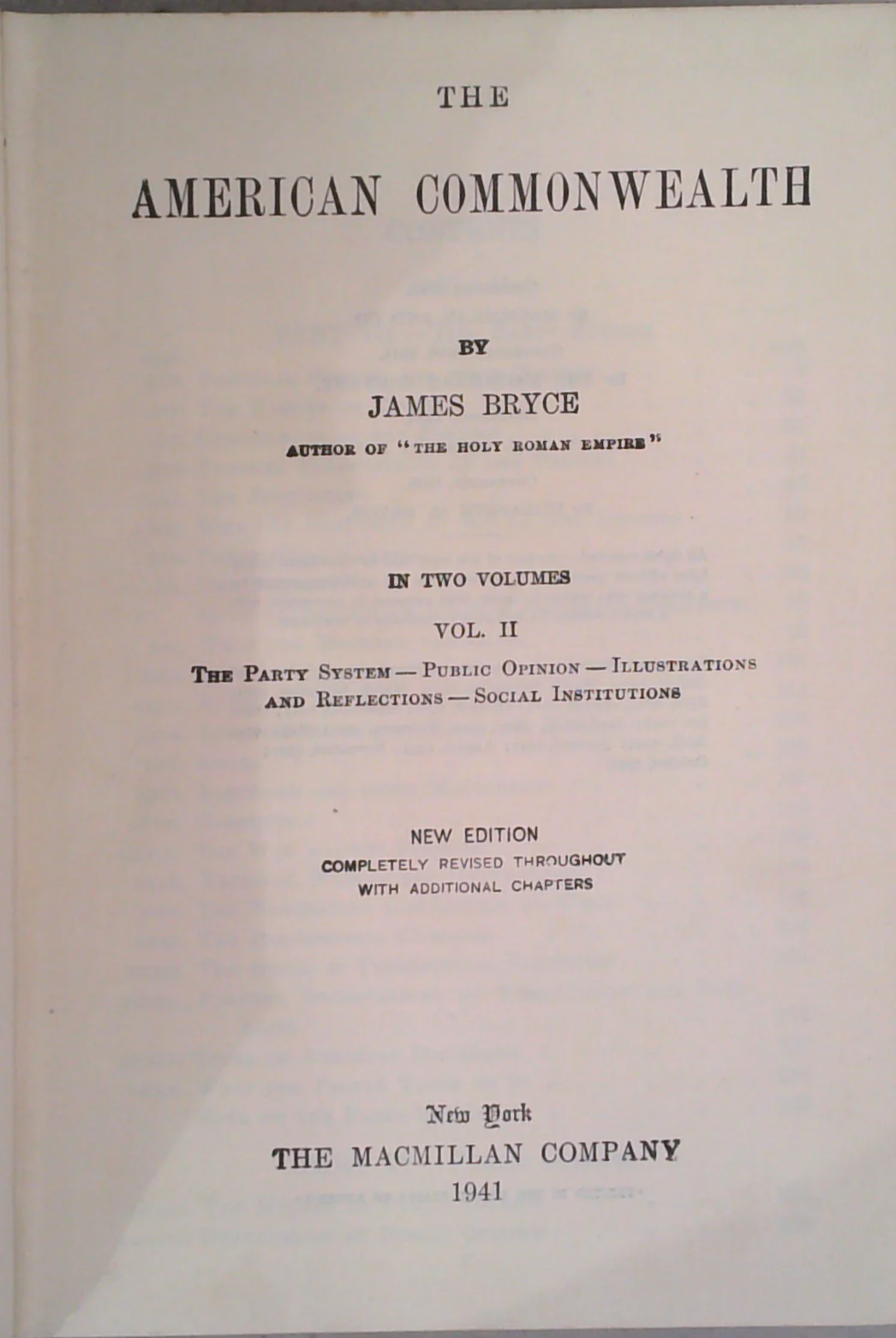 The American Commonwealth Vol 2